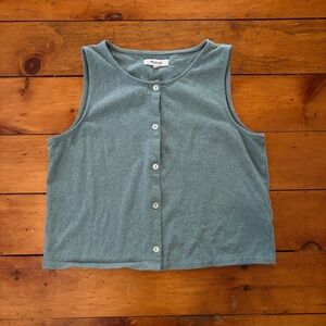 Madewell Knit Tank Top in Sage Green